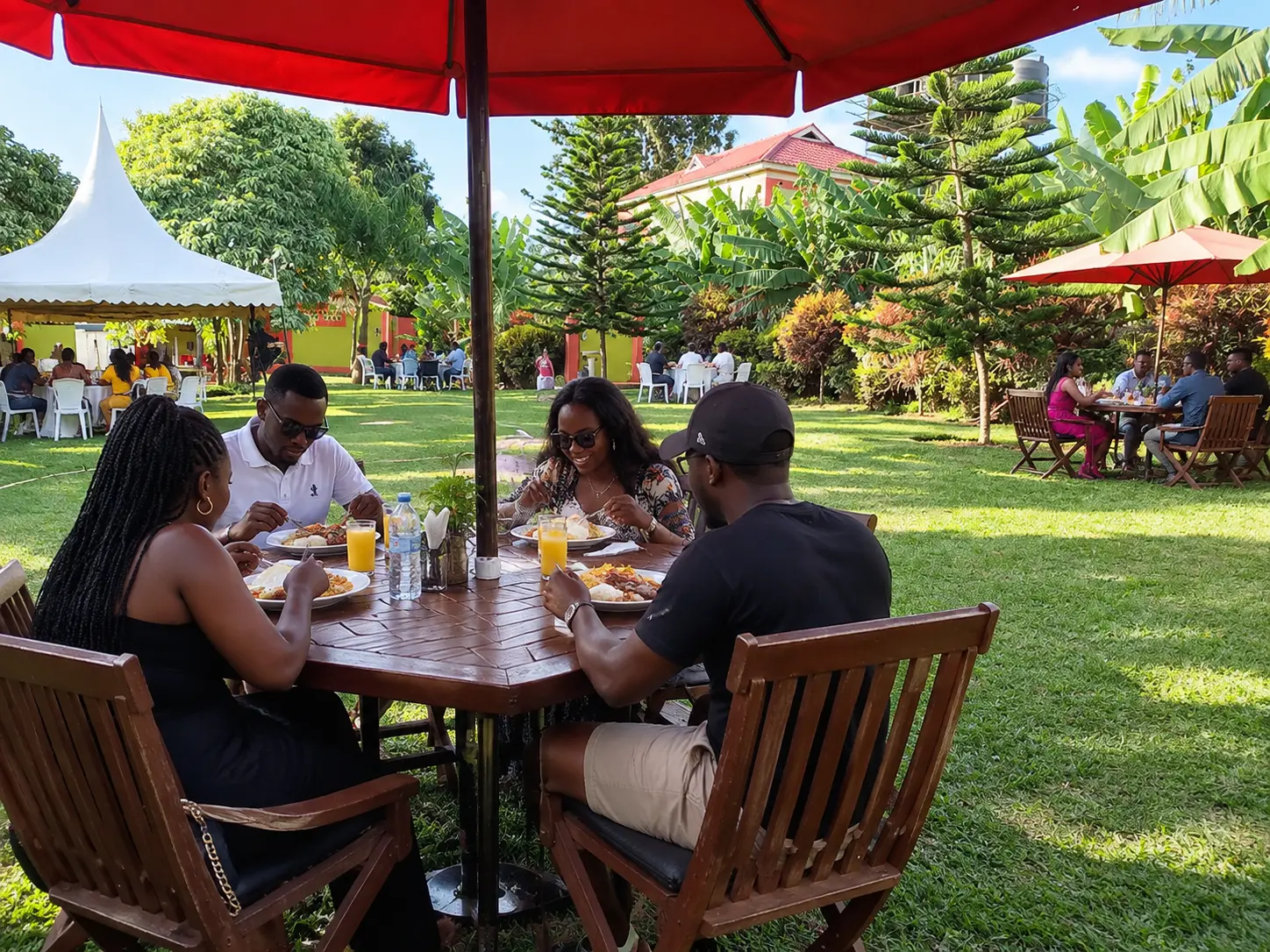 Dining in the Garden Lawns at Kyeni Resort
