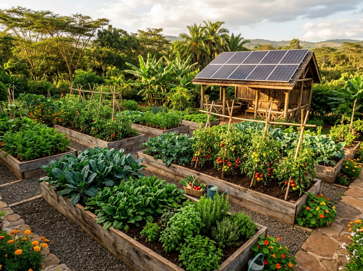 100% Solar Powered Organic Kitchen Garden